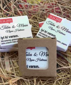 Lugat Temalı Yazılı Nikah Düğün Nişan Kına Hatırası Taş Magnet